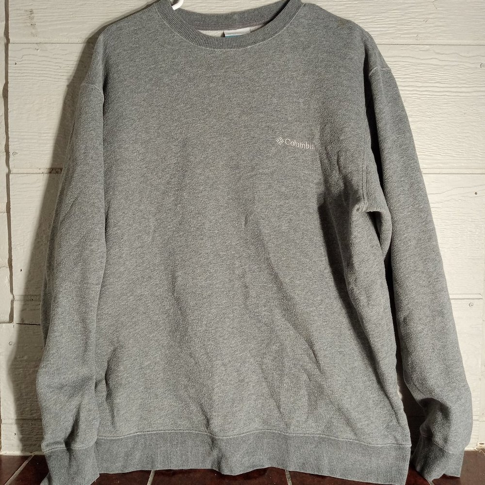 Men's Columbia Vintage Y2K Gray Crewneck Sweatshirt